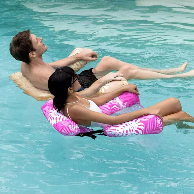 Heavy Duty Inflatable Pool Float Lounge Chair - Floating Pool Chair for Lake & Beach